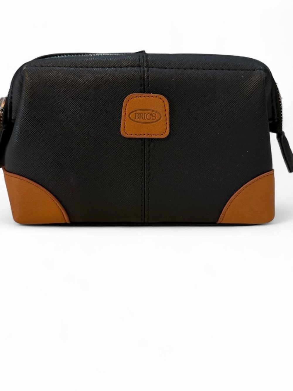 Bric's Black with Brown Trim Men's Toiletry Bag